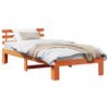 vidaXL Bettrahmen Wachsbraun 90 x 190 cm Massives Kiefernholz