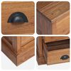 vidaXL Nachttisch mit Schubladen Natur 40 x 30 x 50 cm Massivholz Teak