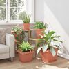 vidaXL Quadratischer Blumentopf 24 pcs Ziegelrot 28,5 x 28,5 x 22 cm
