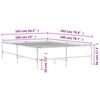 vidaXL Bettgestell Sonoma-Eiche 160x200 cm Holzwerkstoff und Metall