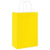 vidaXL Papiertragetaschen 250 Stk. mit Henkeln Gelb 21x11x31 cm