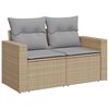 vidaXL Garten-Sofa-Set mit Kissen 8 pcs Beige und Hellgrau