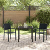vidaXL Garten Essgruppe 7 pcs Schwarz Pulverbeschichteter Stahl