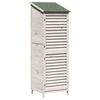 vidaXL Gartenschuppen Wei&szlig; 59,5 x 56 x 176,5 cm Massivholz aus Fichte