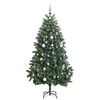 vidaXL K&uuml;nstlicher Weihnachtsbaum Klappbar mit Kugeln 300 LEDs 300 cm