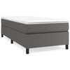 vidaXL Boxspringbettgestell Grau 90x190 cm Kunstleder