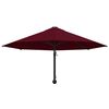 vidaXL Sonnenschirm zur Wandmontage mit Metall-Mast 300cm Burgunderrot