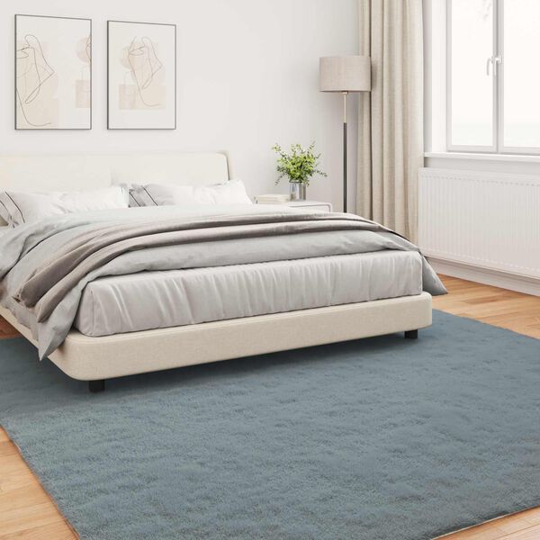 vidaXL Kunstfell Hasen Teppich Olite Anthrazit 200 x 200 cm Polyester