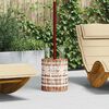 vidaXL Sonnenschirmst&auml;nder Wei&szlig; gewaschen &Oslash;34 x 40 cm Massivholz