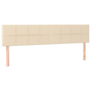 vidaXL Kopfteile Creme 180x5x78/88 cm Stoff