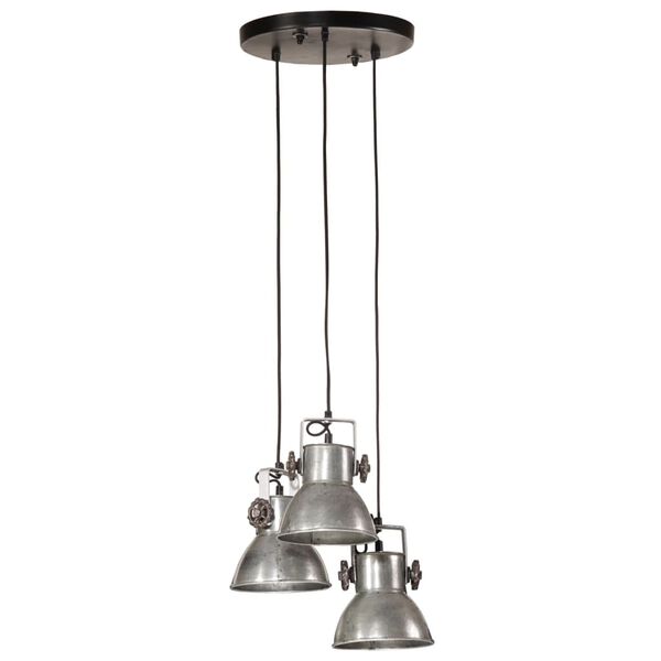 vidaXL H&auml;ngelampe 25 W Vintage-Silbern 30x30x100 cm E27