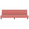 vidaXL Schlafsofa 2-Sitzer mit Hocker Rosa Samt