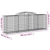 vidaXL Gabionen mit Hochbogen 8 Stk. 300x50x100/120cm Verzinktes Eisen