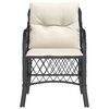 vidaXL Gartenst&uuml;hle mit Kissen 2 Stk. Schwarz Poly Rattan