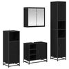 vidaXL Badezimmerm&ouml;bel-Set 4 stk. Schwarz Eichen-Optik 65 x 33 x 60 cm