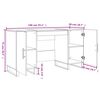 vidaXL Schreibtisch Grau Sonoma 140x50x75 cm Holzwerkstoff