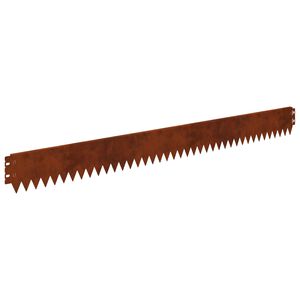 vidaXL Raseneinfassung 30 pcs 103 x 10 cm Stahl Rostig