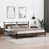 vidaXL Metallbett ohne Matratze Braun Eichen-Optik 200x200 cm