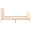 vidaXL Massivholzbett mit Kopfteil 160x200 cm