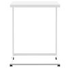vidaXL Beistelltisch mit Rollen Wei&szlig; 55x35x70 cm Holzwerkstoff