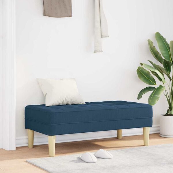vidaXL Bank mit Kissen Blau 113 x 57 x 39 cm Stoff