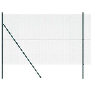 vidaXL Geschwei&szlig;ter Drahtzaun, bodenverankert 25 x 1,5 m Gr&uuml;n Netz