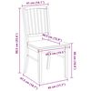 vidaXL Esszimmerst&uuml;hle 2 pcs Wei&szlig; 50 x 52,5 x 91 cm Massives Gummiholz