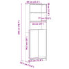 vidaXL Highboard mit LED-Beleuchtung Grau Sonoma 69x32,5x200 cm