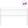 vidaXL Gartenzaun WOERDEN 4 stk. 6,8 x 0,6 m Pulverbeschichteter Stahl