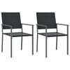 vidaXL Gartenst&uuml;hle 2 Stk. Schwarz 54x62,5x89 cm Poly Rattan