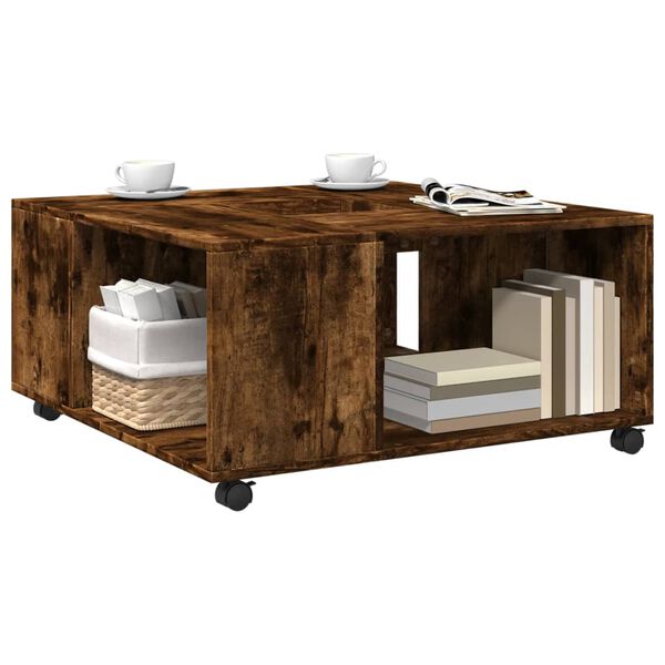 vidaXL Couchtisch R&auml;uchereiche 80x80x40 cm Holzwerkstoff