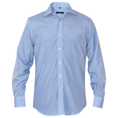 vidaXL Herren Business-Hemd weiß und blau gestreift Gr. S