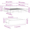 vidaXL Bettgestell mit Schubladen Sonoma-Eiche 200x200cm Holzwerkstoff
