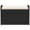 vidaXL Sitzbank mit Stauraum & Kissen Schwarz 80x51x52 cm Poly Rattan