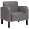 vidaXL Sessel mit Armlehnen Grau 54 cm Kunstleder