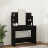 vidaXL Schminktisch mit LED Schwarz 96x40x142 cm