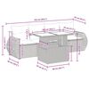 vidaXL 5-tlg. Garten-Sofagarnitur mit Kissen Beige Poly Rattan