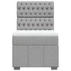 vidaXL Boxspringbett mit Matratze Hellgrau 100x200 cm Stoff