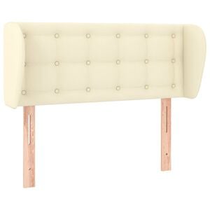 vidaXL Kopfteil mit Ohren Creme 93x23x78/88 cm Kunstleder