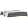 vidaXL Boxspringbett mit Matratze Dunkelgrau 180 x 200 cm Stoff