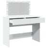 vidaXL Schminktisch mit LED-Beleuchtung Weiß 100x40x120 cm