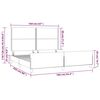 vidaXL Bettgestell mit Kopfteil Grau 160x200 cm Kunstleder