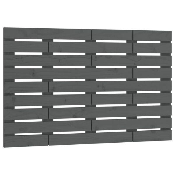 vidaXL Wand-Kopfteil Grau 81x3x63 cm Massivholz Kiefer