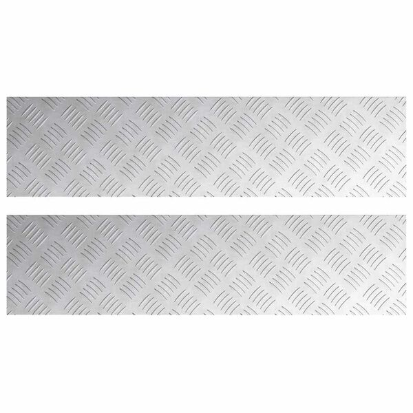 vidaXL Treppe Tritt Rechtwinklig 2 pcs Silber 80 x 20 cm Aluminium