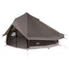 vidaXL Tipi Zelt 18 Personen Braun Grau Polyester und Stahl