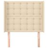 vidaXL Kopfteil mit Ohren Creme 103x16x118/128 cm Stoff