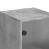vidaXL Beistellschrank mit Glast&uuml;r Betongrau 35x37x100 cm