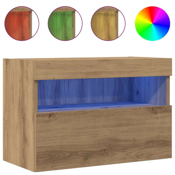 vidaXL TV-Wandschrank Artisan-Eiche 60 x 30 x 40 cm Holzwerkstoff