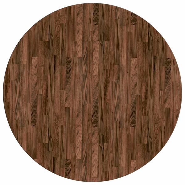 vidaXL Tischplatte Dunkelbraun &Oslash; 70 x 2,5 cm Massivholz Eiche