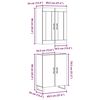 vidaXL Highboard 2 pcs Artisan-Eiche Holzwerkstoff